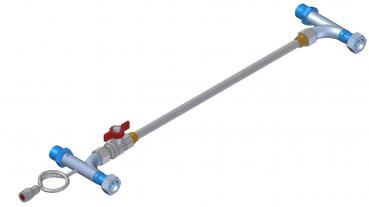 Manuell einstellbarer Bypass G3/4 mit Manometer-Anschluss