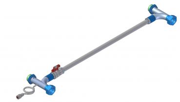 Manuell einstellbarer Bypass M38x1,5 mit Manometer-Anschluss