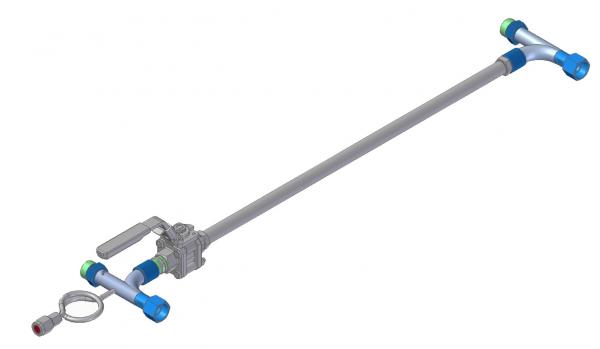 Manuell einstellbarer Bypass M24x1,5 mit Manometer-Anschluss